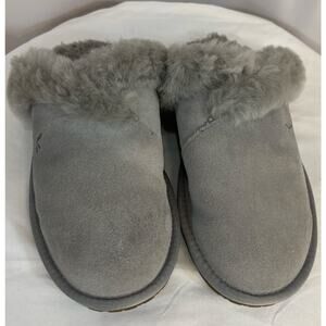 Koolaburra by UGG Gray Suede Shearling Lined Slippers Women’s US 12 EU 43
